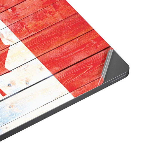 Canada Flag Light Wood Surface Laptop 7 15in Skin